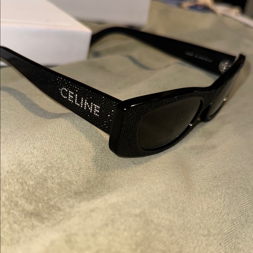 CELINE Black Women's Rectangular Sunglasses